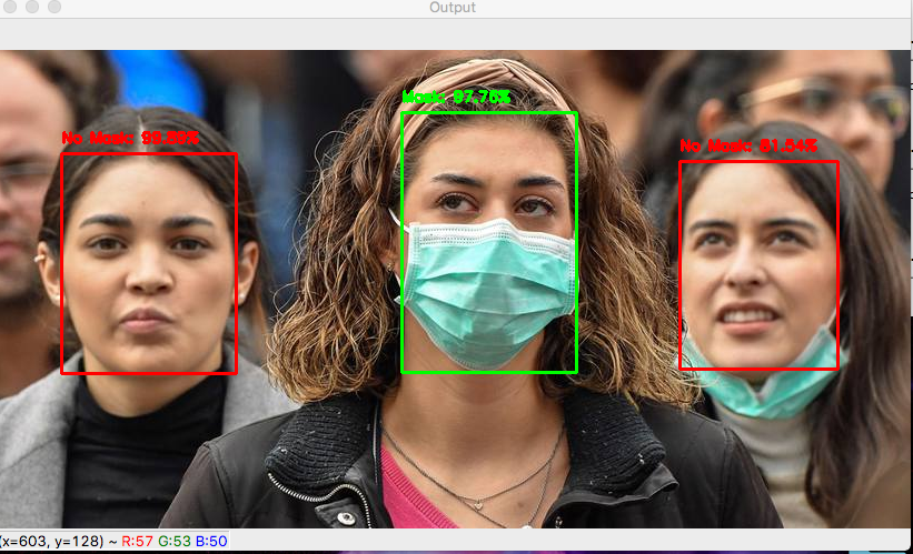 An image of the Covid Project - Live Mask Detection project.