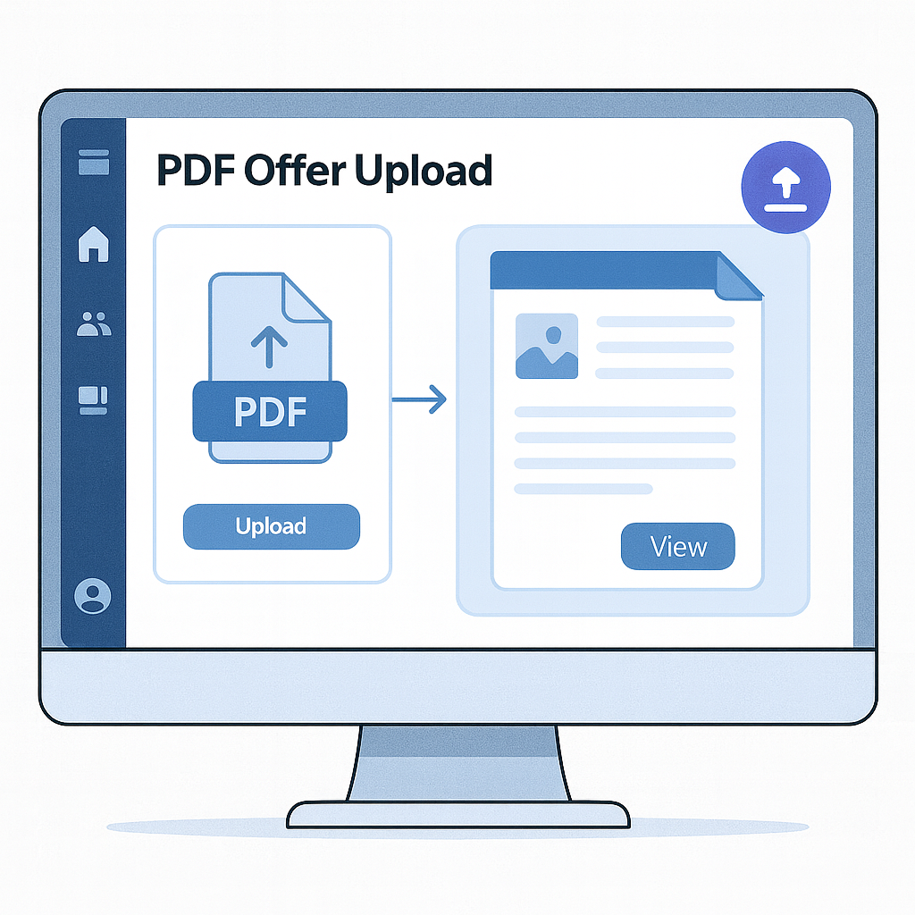 An image of the PDF Offer Upload product.